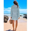 image:imageANRABESS Women Swimsuit Cover Up Beach Crochet Bathing Suit Mini DressSky Blue