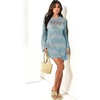 image:imageANRABESS Women Swimsuit Cover Up Beach Crochet Bathing Suit Mini DressSky Blue