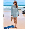 image:imageANRABESS Women Swimsuit Cover Up Beach Crochet Bathing Suit Mini DressSky Blue