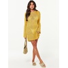 image:imageANRABESS Women Swimsuit Cover Up Beach Crochet Bathing Suit Mini DressYellow