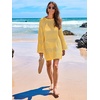 image:imageANRABESS Women Swimsuit Cover Up Beach Crochet Bathing Suit Mini DressYellow