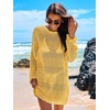 image:imageANRABESS Women Swimsuit Cover Up Beach Crochet Bathing Suit Mini DressYellow