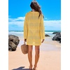 image:imageANRABESS Women Swimsuit Cover Up Beach Crochet Bathing Suit Mini DressYellow