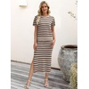 image:imageANRABESS Womens 2 Piece Striped Sweater Skirt SetBeige Black