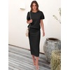 image:imageANRABESS Womens 2 Piece Striped Sweater Skirt SetBlack