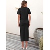 image:imageANRABESS Womens 2 Piece Striped Sweater Skirt SetBlack