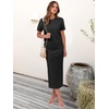 image:imageANRABESS Womens 2 Piece Striped Sweater Skirt SetBlack