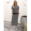 image:imageANRABESS Womens 2 Piece Striped Sweater Skirt SetBlack White