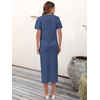 image:imageANRABESS Womens 2 Piece Striped Sweater Skirt SetDark Blue