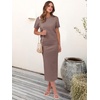 image:imageANRABESS Womens 2 Piece Striped Sweater Skirt SetNutmeg