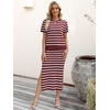 image:imageANRABESS Womens 2 Piece Striped Sweater Skirt SetRed White