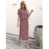 image:imageANRABESS Womens 2 Piece Striped Sweater Skirt SetRed White