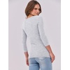 image:imageANRABESS Womens 34 Long Sleeve Shirts Ribbed Slim Fitted Fall TopsGrey