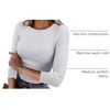 image:imageANRABESS Womens 34 Long Sleeve Shirts Ribbed Slim Fitted Fall TopsGrey