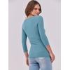 image:imageANRABESS Womens 34 Long Sleeve Shirts Ribbed Slim Fitted Fall TopsSky
