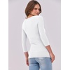 image:imageANRABESS Womens 34 Long Sleeve Shirts Ribbed Slim Fitted Fall TopsWhite