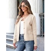 image:imageANRABESS Womens Button Down Cropped Striped Cardigan SweatersApricot