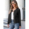 image:imageANRABESS Womens Button Down Cropped Striped Cardigan SweatersBlack