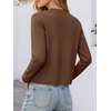 image:imageANRABESS Womens Button Down Cropped Striped Cardigan SweatersCoffee