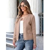 image:imageANRABESS Womens Button Down Cropped Striped Cardigan SweatersKhaki