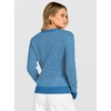 image:imageANRABESS Womens Fall Long Sleeve Striped Crochet Sweaters TopBlue