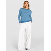 image:imageANRABESS Womens Fall Long Sleeve Striped Crochet Sweaters TopBlue