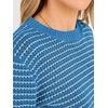 image:imageANRABESS Womens Fall Long Sleeve Striped Crochet Sweaters TopBlue