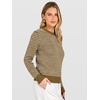 image:imageANRABESS Womens Fall Long Sleeve Striped Crochet Sweaters TopBrown White