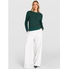 image:imageANRABESS Womens Fall Long Sleeve Striped Crochet Sweaters TopDeep Green Black