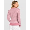 image:imageANRABESS Womens Fall Long Sleeve Striped Crochet Sweaters TopPink White