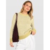 image:imageANRABESS Womens Fall Long Sleeve Striped Crochet Sweaters TopYellow White