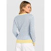 image:imageANRABESS Womens Fall Long Sleeve Striped Crochet Sweaters TopYellow White Blue