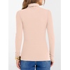 image:imageANRABESS Womens Long Sleeve Turtleneck Shirts Fall Ribbed Fitted TopsApricot