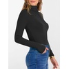 image:imageANRABESS Womens Long Sleeve Turtleneck Shirts Fall Ribbed Fitted TopsBlack