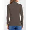 image:imageANRABESS Womens Long Sleeve Turtleneck Shirts Fall Ribbed Fitted TopsBrown