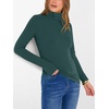 image:imageANRABESS Womens Long Sleeve Turtleneck Shirts Fall Ribbed Fitted TopsDark Green
