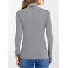 image:imageANRABESS Womens Long Sleeve Turtleneck Shirts Fall Ribbed Fitted TopsGrey
