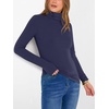 image:imageANRABESS Womens Long Sleeve Turtleneck Shirts Fall Ribbed Fitted TopsNavy Blue