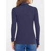 image:imageANRABESS Womens Long Sleeve Turtleneck Shirts Fall Ribbed Fitted TopsNavy Blue