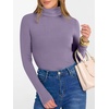 image:imageANRABESS Womens Long Sleeve Turtleneck Shirts Fall Ribbed Fitted TopsPurple