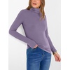 image:imageANRABESS Womens Long Sleeve Turtleneck Shirts Fall Ribbed Fitted TopsPurple