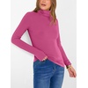 image:imageANRABESS Womens Long Sleeve Turtleneck Shirts Fall Ribbed Fitted TopsRose Pink