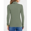 image:imageANRABESS Womens Long Sleeve Turtleneck Shirts Fall Ribbed Fitted TopsSage Green