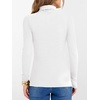 image:imageANRABESS Womens Long Sleeve Turtleneck Shirts Fall Ribbed Fitted TopsWhite