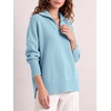 image:imageANRABESS Womens Oversized Quarter Zip Pullover SweatersLight Blue