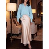 image:imageANRABESS Womens Oversized Quarter Zip Pullover SweatersLight Blue