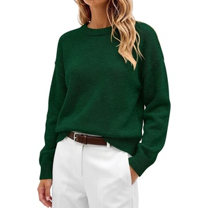 image:imageANRABESS Oversized Sweaters for Women Fall Wool Blend PulloverDark Green