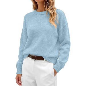 image:imageANRABESS Oversized Sweaters for Women Fall Wool Blend PulloverLight Blue
