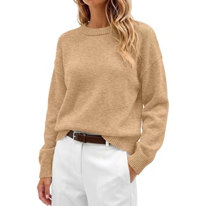 image:imageANRABESS Oversized Sweaters for Women Fall Wool Blend PulloverLight Camel