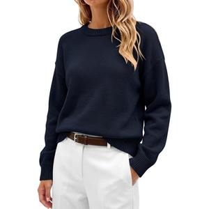image:imageANRABESS Oversized Sweaters for Women Fall Wool Blend PulloverNavy Blue